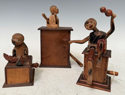 Lot 14 - A group of three assorted Japanese wooden Kobi...