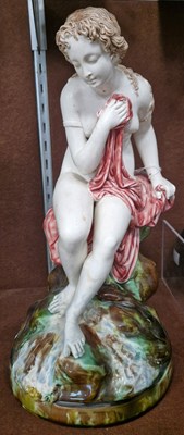 Lot 17 - A 19th century porcelain figure group of a...