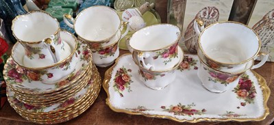 Lot 513 - A Royal Albert 'Old Country Roses' part tea set.