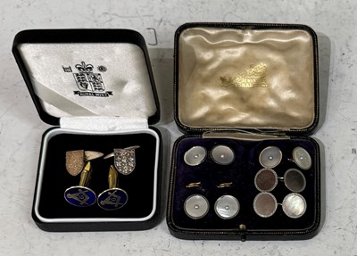 Lot 91 - A pair of London silver shield-shaped...