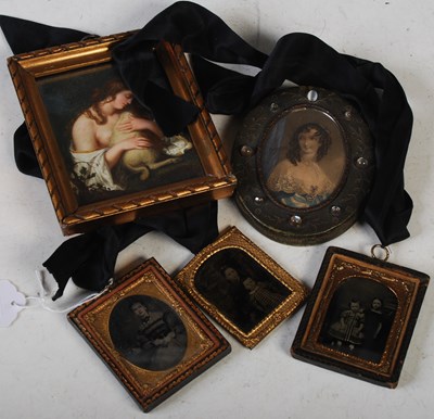 Lot 100 - A group of small portrait pictures to include...