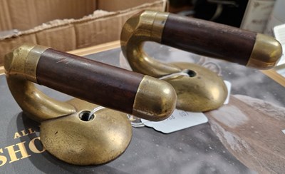 Lot 359 - A pair of Antique curling stone handles.