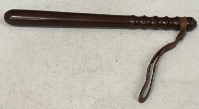 Lot 352 - An Antique turned wooden Truncheon / Baton,...