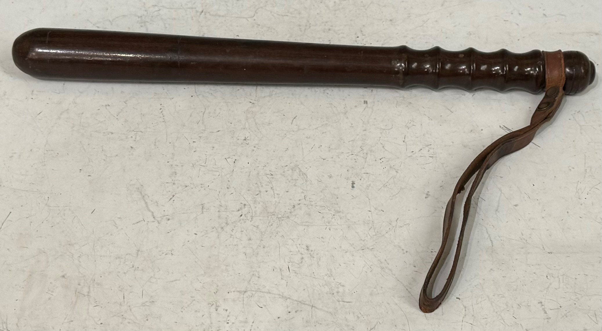 Lot 352 An Antique Turned Wooden Truncheon Baton lot-352-an-antique-turned-wooden-truncheon-baton
