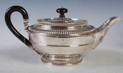 Lot 123 - A George V four piece silver tea and coffee...