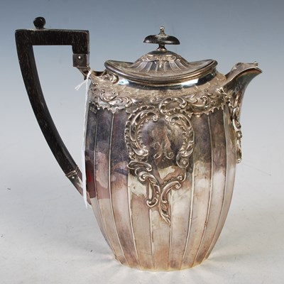 Lot 134 - A Victorian silver hot water pot, Sheffield...