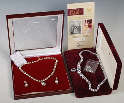 Lot 107 - Windsor and Allen, a white metal and paste set...