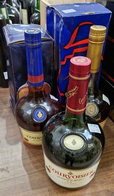 Lot 379 - Five bottles to include a boxed Courvoisier...