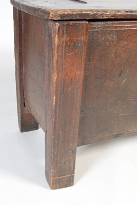Lot 54 - An antique oak coffer, the hinged rectangular...