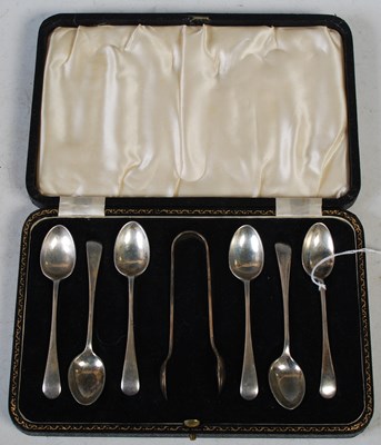 Lot 184 - A cased set of six Edwardian silver teaspoons...