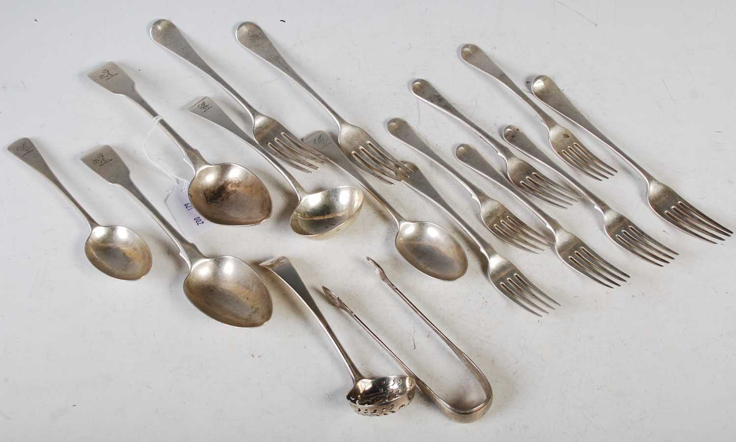 Lot 192 - A collection of assorted silver flatware