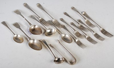 Lot 192 - A collection of assorted silver flatware...