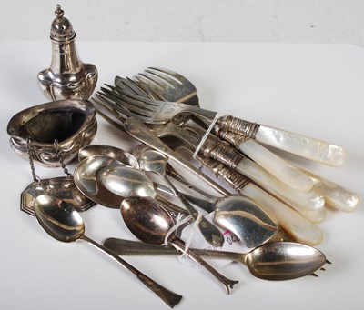 Lot 161 - A collection of silver and electroplated wares...