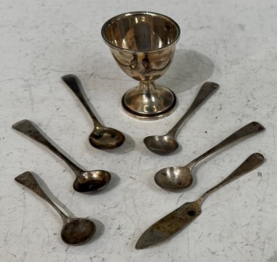 Lot 169 - A Birmingham silver egg cup and spoon,...