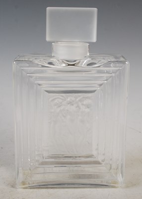 Lot 28 - Lalique, a clear and frosted glass 'Three...