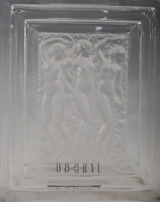 Lot 28 - Lalique, a clear and frosted glass 'Three...