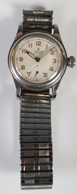 Lot 261 - A vintage Gentlemans Tudor Oyster stainless...