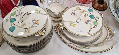 Lot 441 - A hand painted part dinner service by Grays...