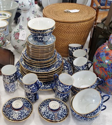 Lot 547 - A Chinese porcelain blue and white part tea...