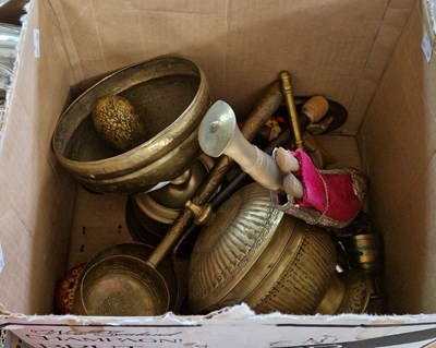 Lot 573 - A box of mainly middle Eastern wares to...