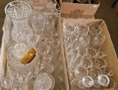 Lot 570 - Two boxes of assorted glassware