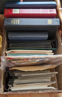 Lot 579 - A box containing various stamp folios/albums,...