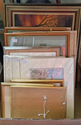 Lot 592 - A box of assorted pictures and prints by...