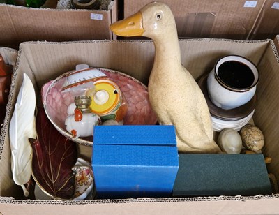 Lot 612 - Two boxes of assorted mixed wares to include...