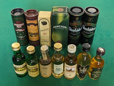 Lot 382 - A collection of assorted whisky miniatures to...