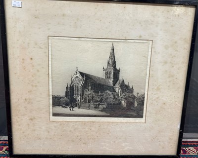 Lot 722 - A. P. Thomson Glasgow Cathedral etching,...