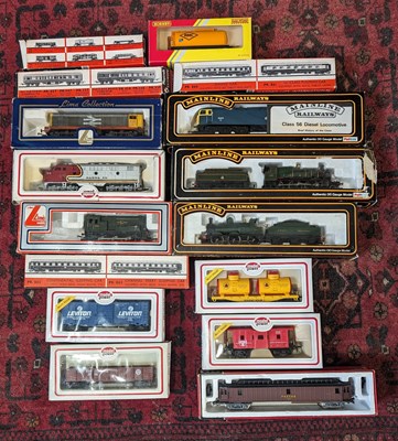 Lot 593 - Four boxes of assorted Double OO gauge railway...