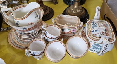 Lot 468 - A 19th century hand-painted part teaset with...