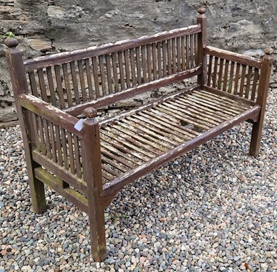 Lot 892 - A wooden garden bench, 139cm wide.