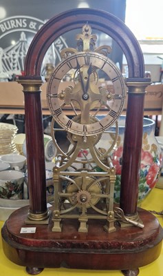 Lot 566 - A 19th century mahogany and brass skeleton...