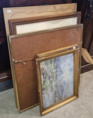 Lot 760 - A group of five decorative pictures to include...