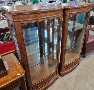 Lot 790 - A pair of John Lewis burr walnut mirror back...