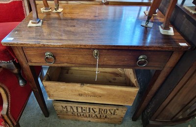 Lot 794 - A 19th century mahogany side table with single...