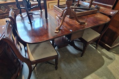 Lot 786 - A set of four 19th century mahogany dining...