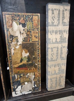 Lot 924 - A Victorian three-fold scrap decorated draft...