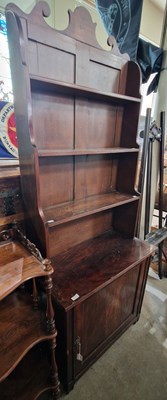 Lot 952 - An antique mahogany waterfall bookcase, the...