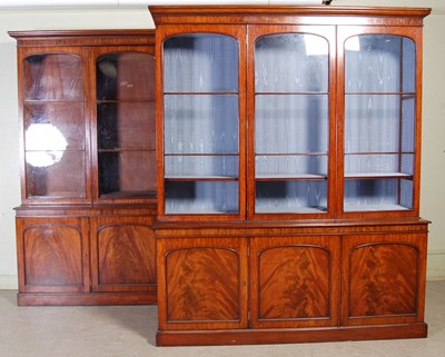 Lot 60 - A pair of 19th century mahogany bookcases, M....