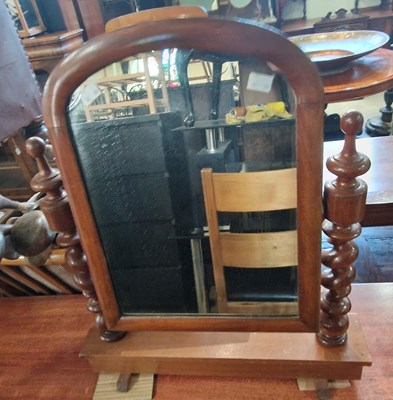 Lot 822 - A Victorian mahogany wall mirror of...