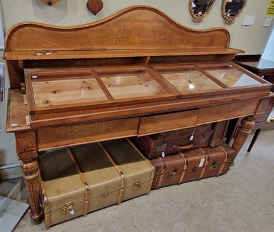 Lot 827 - A 19th century oak console table/sideboard,...