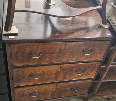 Lot 834 - An early 20th century walnut chest fitted with...