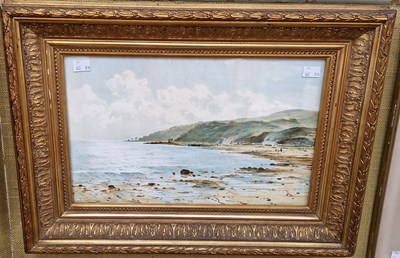 Lot 704 - A Gilt framed print of a Coastal beach scene,...