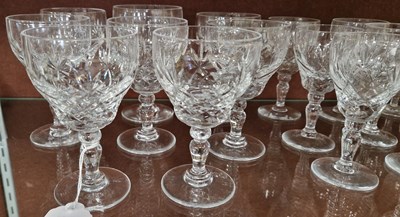 Lot 2 - A part suite of Brierley cut glassware, to...