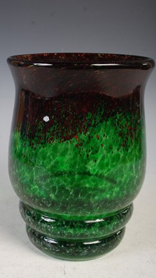 Lot 13 - A 20th century mottled green and black glass...