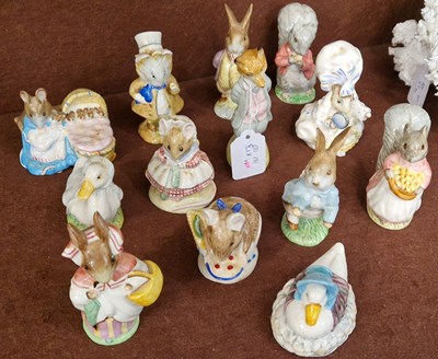 Lot 14 - Thirteen Beswick Beatrix Potter figures to...