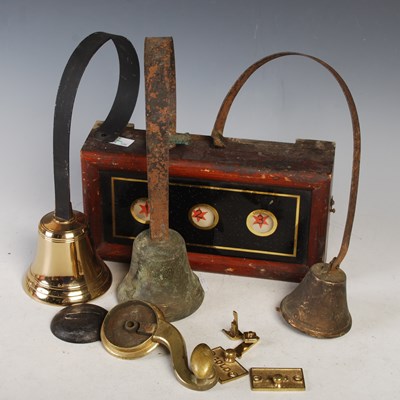 Lot 272 - An antique wooden servant's bell board...