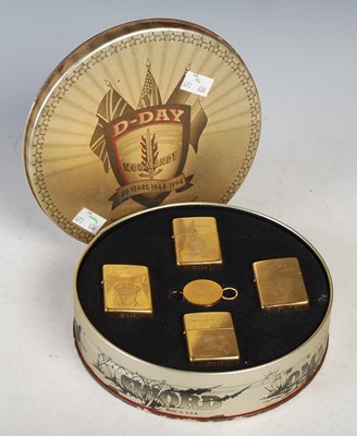 Lot 291 - A Zippo The Beaches of Normandy Allied Heroes...